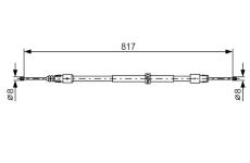 Tažné lanko, parkovací brzda Bosch 1987482024