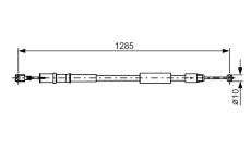 Tažné lanko, parkovací brzda BOSCH 1 987 482 026