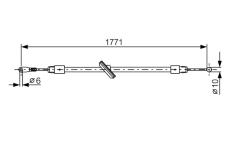 Tažné lanko, parkovací brzda BOSCH 1 987 482 030