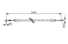 Tažné lanko, parkovací brzda Bosch 1987482031