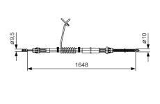 Tazne lanko, parkovaci brzda BOSCH 1 987 482 035