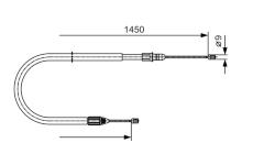 Tažné lanko, parkovací brzda BOSCH 1 987 482 040