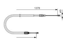 żażné lanko parkovacej brzdy BOSCH 1 987 482 041
