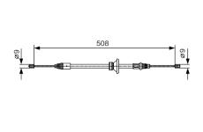 Tažné lanko, parkovací brzda BOSCH 1 987 482 042