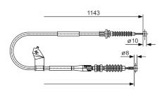 Tažné lanko, parkovací brzda BOSCH 1 987 482 055