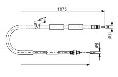 Tažné lanko, parkovací brzda BOSCH 1 987 482 057