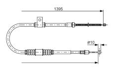 Tažné lanko, parkovací brzda BOSCH 1 987 482 062