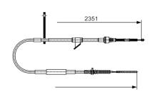 żażné lanko parkovacej brzdy BOSCH 1 987 482 067