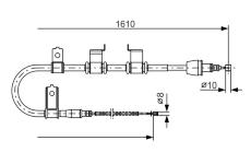 Tažné lanko, parkovací brzda BOSCH 1 987 482 070