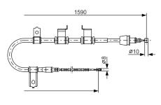 Tažné lanko, parkovací brzda BOSCH 1 987 482 072