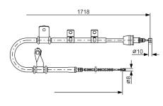 Tažné lanko, parkovací brzda BOSCH 1 987 482 075