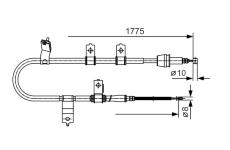 Tažné lanko, parkovací brzda BOSCH 1 987 482 077