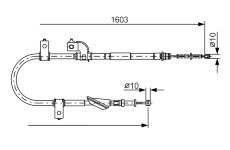 Tažné lanko, parkovací brzda BOSCH 1 987 482 080
