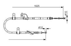 Tažné lanko, parkovací brzda BOSCH 1 987 482 081