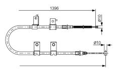 Tažné lanko, parkovací brzda BOSCH 1 987 482 083