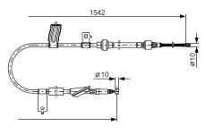 Tažné lanko, parkovací brzda BOSCH 1 987 482 084