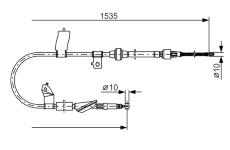 Tažné lanko, parkovací brzda BOSCH 1 987 482 085