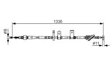 Tažné lanko, parkovací brzda BOSCH 1 987 482 091