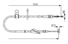 Tažné lanko, parkovací brzda BOSCH 1 987 482 092