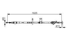 Tažné lanko, parkovací brzda BOSCH 1 987 482 094