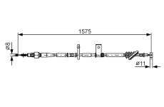 Tažné lanko, parkovací brzda BOSCH 1 987 482 095