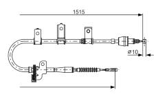 Tažné lanko, parkovací brzda BOSCH 1 987 482 097