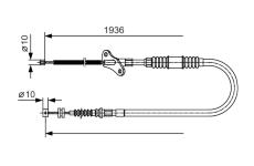 Tažné lanko, parkovací brzda BOSCH 1 987 482 111