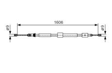 Tažné lanko, parkovací brzda BOSCH 1 987 482 113