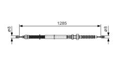 Tažné lanko, parkovací brzda BOSCH 1 987 482 115