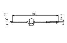 żażné lanko parkovacej brzdy BOSCH 1 987 482 121