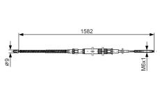 żażné lanko parkovacej brzdy BOSCH 1 987 482 124