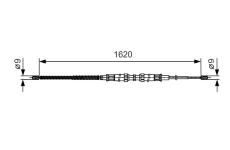 Tažné lanko, parkovací brzda BOSCH 1 987 482 129