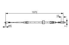 Tažné lanko, parkovací brzda BOSCH 1 987 482 131