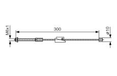 Tažné lanko, parkovací brzda BOSCH 1 987 482 132