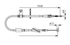 Tažné lanko, parkovací brzda BOSCH 1 987 482 137