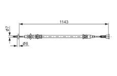 Tažné lanko, parkovací brzda BOSCH 1 987 482 139