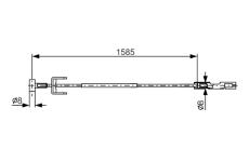 Tažné lanko, parkovací brzda BOSCH 1 987 482 145