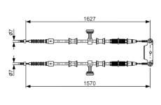 Tažné lanko, parkovací brzda BOSCH 1 987 482 147