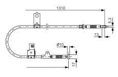 Tažné lanko, parkovací brzda BOSCH 1 987 482 151