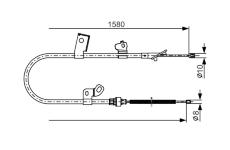 żażné lanko parkovacej brzdy BOSCH 1 987 482 155