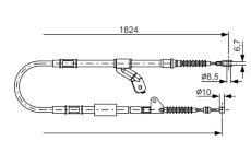 Tažné lanko, parkovací brzda BOSCH 1 987 482 159