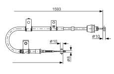 Tažné lanko, parkovací brzda BOSCH 1 987 482 166