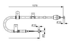 Tažné lanko, parkovací brzda BOSCH 1 987 482 167