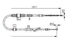 Tažné lanko, parkovací brzda BOSCH 1 987 482 169
