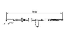 żażné lanko parkovacej brzdy BOSCH 1 987 482 174