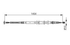 Tažné lanko, parkovací brzda BOSCH 1 987 482 179