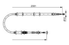 Tažné lanko, parkovací brzda BOSCH 1 987 482 181