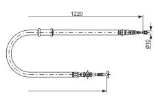 Tažné lanko, parkovací brzda BOSCH 1 987 482 182