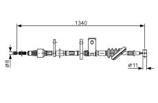 Tažné lanko, parkovací brzda BOSCH 1 987 482 184