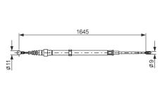 Tažné lanko, parkovací brzda BOSCH 1 987 482 191
